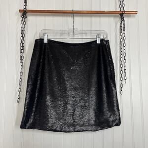 NWT Sabine Women’s Black Sequined Mini Skirt Size M - Glam Sparkle